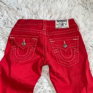 True Religion Jeans Like New. Skinny. Red.